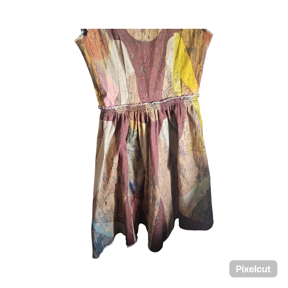 Preloved Size Medium Multicolor Distressed Patchw… - image 3